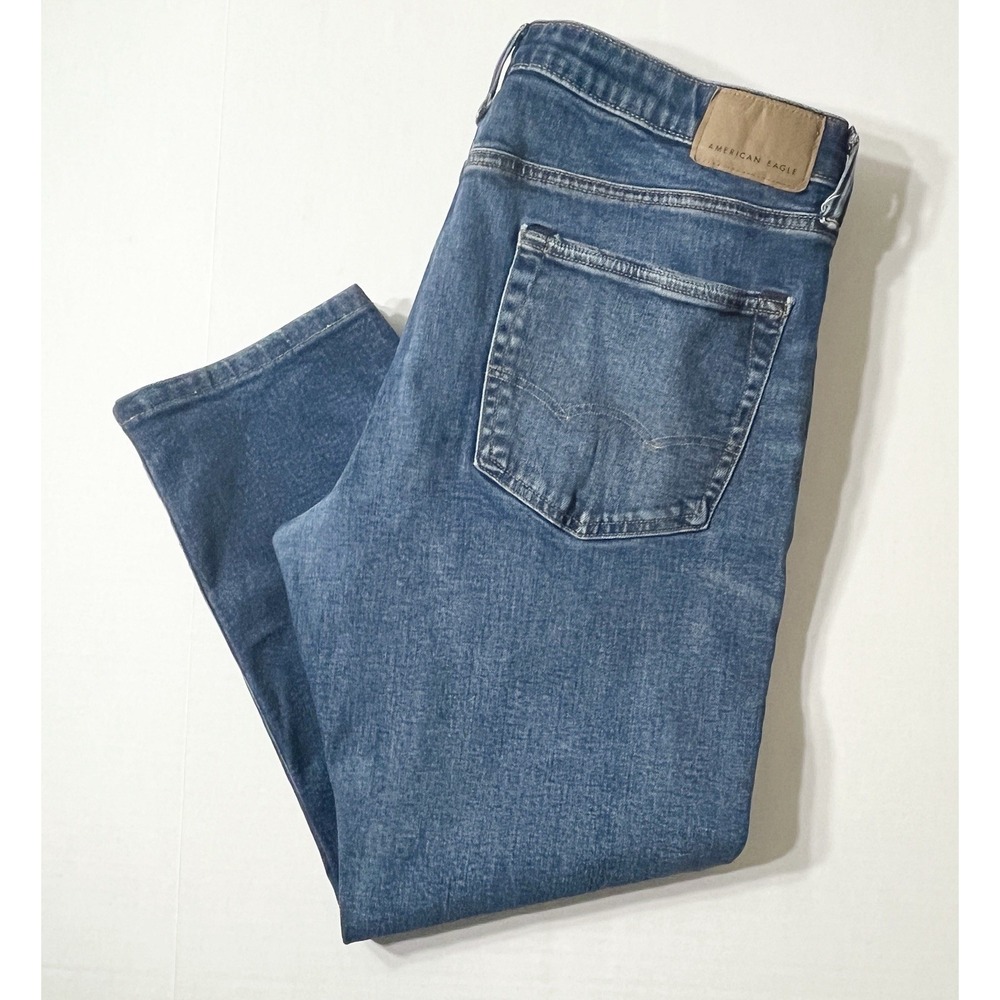 American Eagle Jeans Men's 34x30 Blue Athletic Fit Stretch Mallsoft - Picture 1 of 5